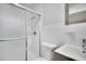 Modern bathroom with a shower and white tile at 905 14Th Ne St, Winter Haven, FL 33881