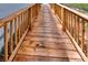 Wooden ramp with railings leading to back porch at 905 14Th Ne St, Winter Haven, FL 33881