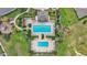 Aerial view of community pool and surrounding areas at 411 Sunfish Dr, Winter Haven, FL 33881