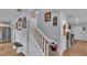 Staircase with decorative garland and panda decor at 411 Sunfish Dr, Winter Haven, FL 33881