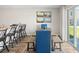 Dining area with bench seating and sliding glass doors to patio at 989 Ambleside Dr, Haines City, FL 33844