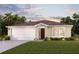 Two-car garage home with a welcoming front yard at 1261 Chester Ave, Haines City, FL 33844