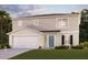Two-story house with a two-car garage and landscaping at 3429 Dahlia Dr, Haines City, FL 33844