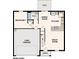 Main level floor plan showing two-bay garage, great room, kitchen, and dining area at 3429 Dahlia Dr, Haines City, FL 33844
