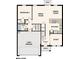 Main level floor plan featuring kitchen, dining room, and two-bay garage at 1705 Seabass Ln, Poinciana, FL 34759