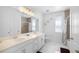 Double sink bathroom with modern vanity and a bathtub at 791 Terrapin Dr, Debary, FL 32713