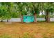 Charming teal storage shed in the backyard, adding a touch of whimsy at 6269 Se 125Th Pl, Belleview, FL 34420