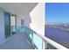 Spacious balcony with glass railings and water views at 231 Riverside Dr # 2409-1, Holly Hill, FL 32117