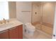 Bathroom with a large shower and modern vanity at 231 Riverside Dr # 2409-1, Holly Hill, FL 32117