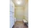 Spacious walk-in closet with built-in shelving and drawers at 3801 S Atlantic Ave # 303, Daytona Beach Shores, FL 32118