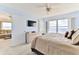 Bedroom with ocean view, king bed, and ensuite bathroom at 1183 Ocean Shore Blvd # 5050, Ormond Beach, FL 32176