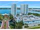 Aerial view of the community, showing its waterfront location at 231 Riverside Dr # 1106-1, Holly Hill, FL 32117