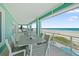 Beachfront balcony with dining area and ocean views at 4711 S Atlantic Ave, Ponce Inlet, FL 32127