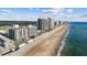 Aerial view of beachfront property and coastline at 2615 S Atlantic Ave # 7H, Daytona Beach, FL 32118