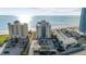 Aerial view of beachfront building and parking at 2615 S Atlantic Ave # 7H, Daytona Beach, FL 32118