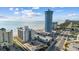 Aerial view of beachfront building and ocean at 2615 S Atlantic Ave # 7H, Daytona Beach, FL 32118