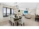 Bright dining room with ocean view and seating for six at 2615 S Atlantic Ave # 7H, Daytona Beach, FL 32118
