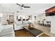 Spacious living area with open floor plan, and adjacent dining area at 2615 S Atlantic Ave # 7H, Daytona Beach, FL 32118