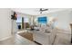 Ocean view living room featuring comfortable seating and coastal decor at 2615 S Atlantic Ave # 7H, Daytona Beach, FL 32118