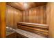 Relaxing sauna with wooden interior and bench seating at 2615 S Atlantic Ave # 7H, Daytona Beach, FL 32118