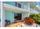 Private patio with table and chairs at 2850 Ocean Shore Blvd # 15C, Ormond Beach, FL 32176