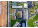 Overhead view of beachside condos, highlighting a specific unit at 2850 Ocean Shore Blvd # 15C, Ormond Beach, FL 32176