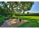 Landscaped backyard with spacious lawn and patio at 12245 Park Ave, Windermere, FL 34786