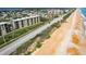 Aerial view of beachfront property and highway at 3170 Ocean Shore Blvd # 305, Ormond Beach, FL 32176