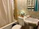 Clean bathroom with updated sink and bathtub at 935 N Halifax Ave # 907, Daytona Beach, FL 32118