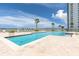 Resort-style pool with plenty of lounge chairs and water views at 231 Riverside Dr # 1904, Daytona Beach, FL 32117