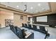 Private theater with reclining seats and movie collection at 231 Riverside Dr # 1904, Daytona Beach, FL 32117