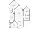 Two-bedroom, two-bathroom floor plan with open living area at 231 Riverside Dr # 1904, Daytona Beach, FL 32117