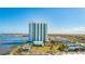 Stunning aerial view of a high-rise building by the bay at 231 Riverside Dr # 1904, Daytona Beach, FL 32117