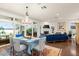 Elegant dining room with water views and a chandelier at 70 Riverside Dr, Ormond Beach, FL 32176
