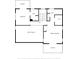 Floor plan of the upper level displaying the primary bedroom, walk-in closet, bathroom, and open space below at 830 Eel Ave, New Smyrna Beach, FL 32169