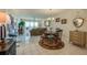 Bright dining room with ocean views, adjacent to living room and kitchen at 4555 S Atlantic Ave # 4304, Ponce Inlet, FL 32127