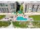 Aerial view of condo pool and surrounding area at 4555 S Atlantic Ave # 4304, Ponce Inlet, FL 32127
