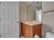 Bathroom with single vanity and shower at 231 Riverside Dr # 2601-1, Daytona Beach, FL 32117