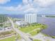 Wide shot of condo complex near a road and waterfront at 231 Riverside Dr # 2601-1, Daytona Beach, FL 32117