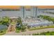 Aerial view of twin towers, parking, and waterfront at 231 Riverside Dr # 2601-1, Daytona Beach, FL 32117