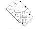 Detailed floor plan showing dimensions of rooms at 231 Riverside Dr # 2601-1, Daytona Beach, FL 32117