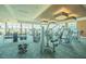 Modern fitness center with various exercise equipment and large windows at 231 Riverside Dr # 2601-1, Daytona Beach, FL 32117