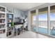 Home office with ocean view and built-in shelving at 89 S Atlantic Ave # 1002, Ormond Beach, FL 32176