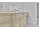 Bathroom with light wood vanity and granite countertop at 2200 N Atlantic Ave # 1602, Daytona Beach, FL 32118