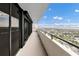 Spacious balcony with ocean view and sliding glass doors at 2200 N Atlantic Ave # 1602, Daytona Beach, FL 32118