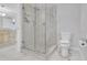 Bathroom with glass shower and tile flooring at 2200 N Atlantic Ave # 1602, Daytona Beach, FL 32118