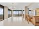 Spacious kitchen with granite island, stainless steel appliances, and ocean views at 2200 N Atlantic Ave # 1602, Daytona Beach, FL 32118