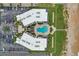 Bird's-eye view of building, pool, and parking at 1275 Ocean Shore Blvd # 308, Ormond Beach, FL 32176