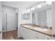 Double vanity bathroom with modern finishes at 280 Celebration Blvd # 203, Celebration, FL 34747