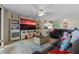 Bright living room boasts ample seating and a stunning sunset view at 1415 Ocean Shore Blvd # B030, Ormond Beach, FL 32176